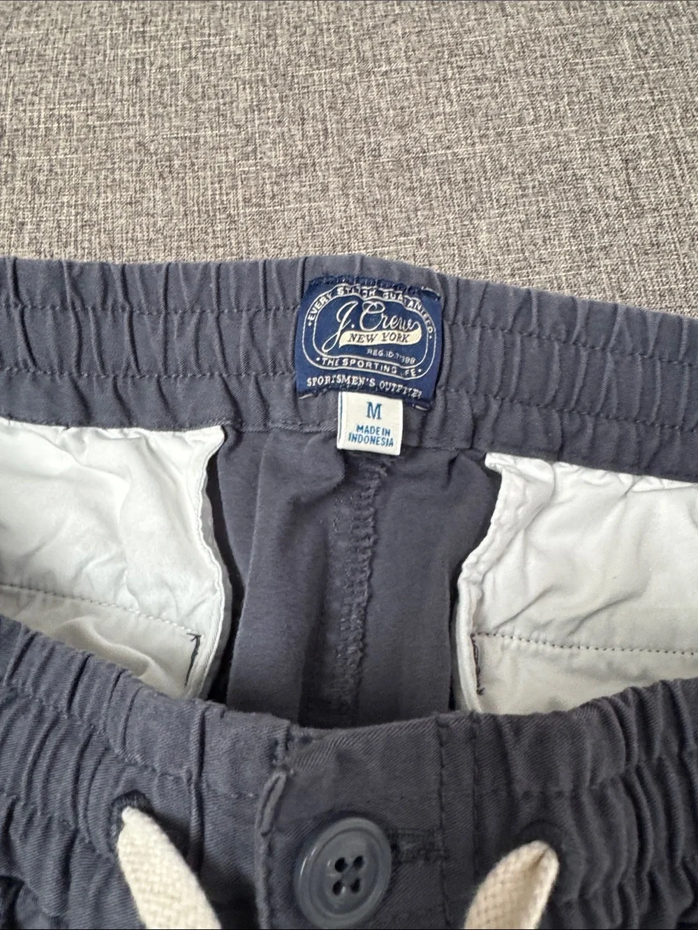 J. Crew Mens Navy Drawstring Joggers